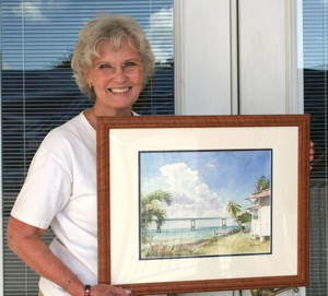 Artist Betty Rondeau's 'Keys Summer Clouds' was selected as the art show's raffle piece. 
